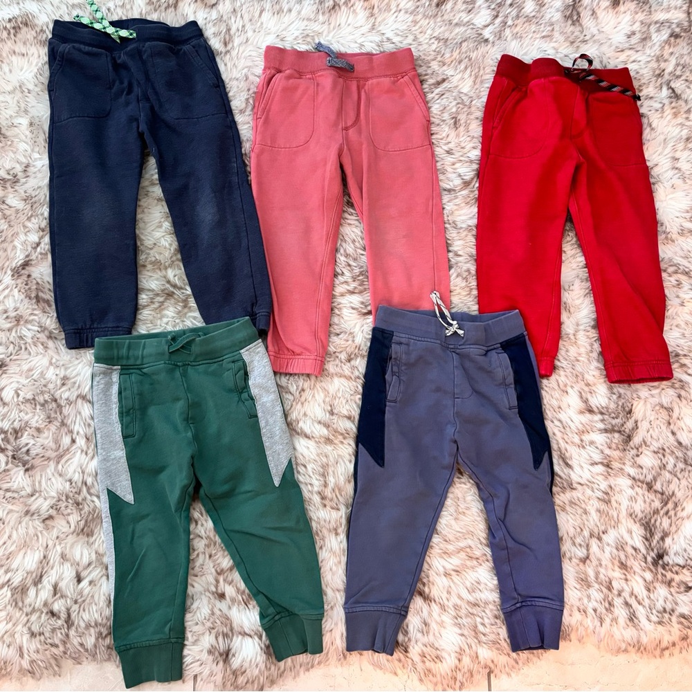 5 pairs boys Crew Cuts / J Crew boys jogger sweatpants LOT